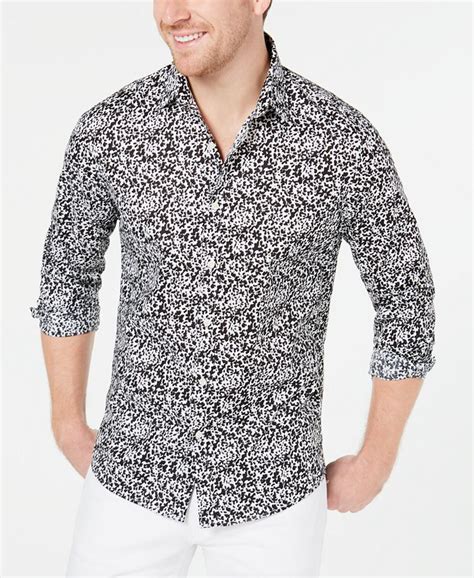 michael kors sleep shirt men|Michael Kors men's stretch shirt.